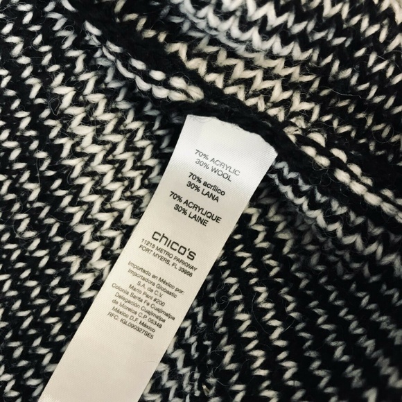 Chicos Long Chevron Print Sweater Sweater Sz 0/S/4 - Picture 7 of 7